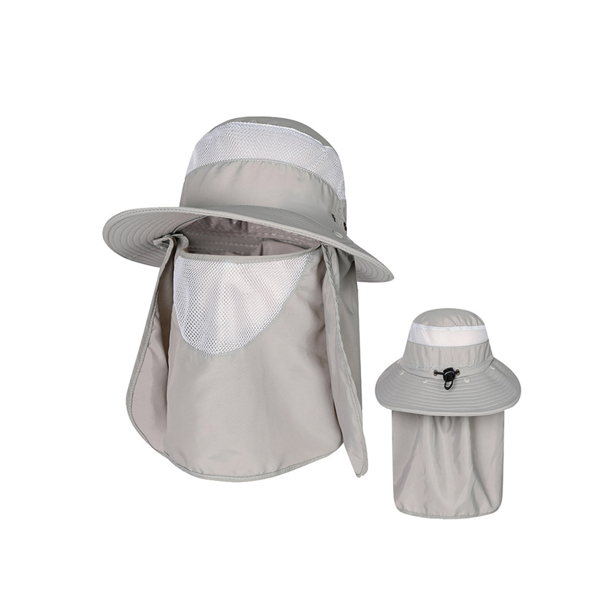 Wide Brim Sun Protection Fishing Hat With Neck Flap 8