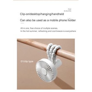 Rechargeable Tripod Clip-On Fan, Handheld 3