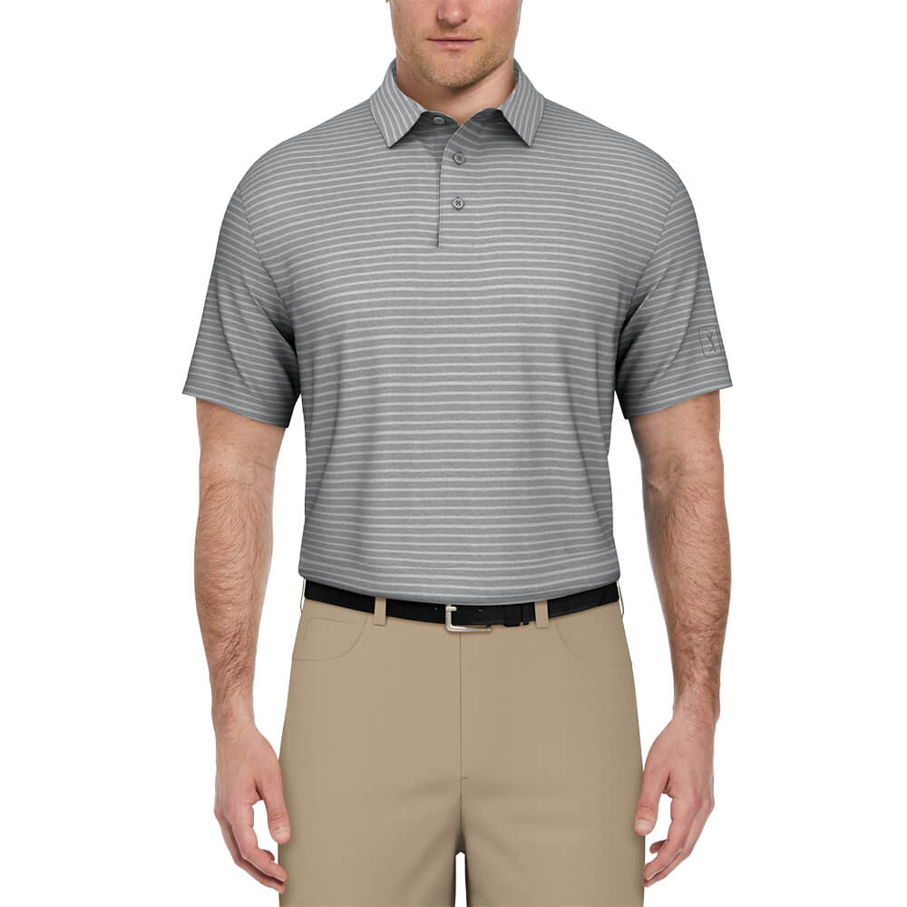 PGA Tour Heather Feeder Stripe Men's Polo 8