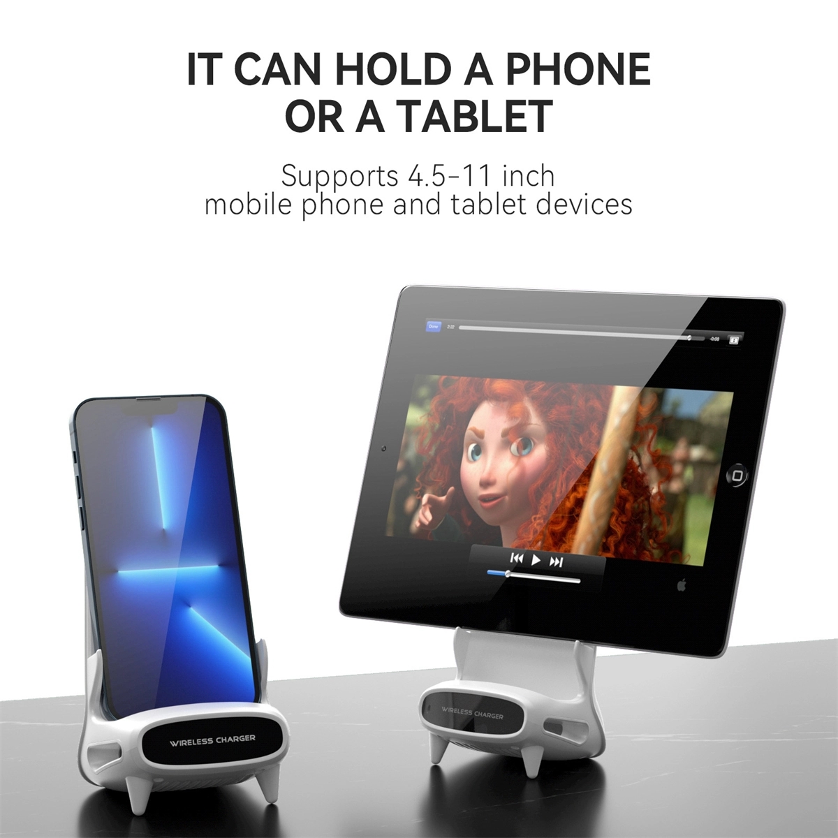 15W Fast Wireless Charging Stand Qi Certified 5
