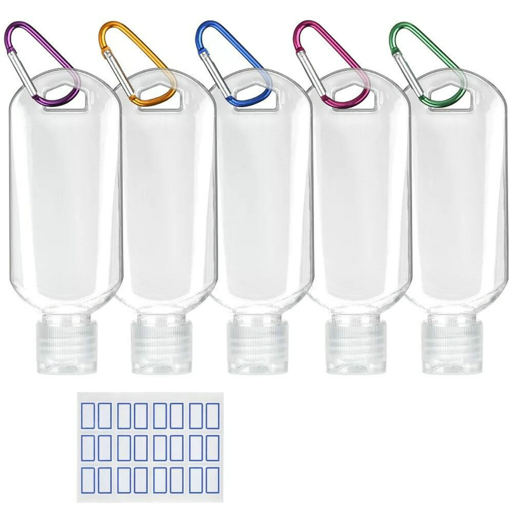 2OZ 75% Alcohol Travel Size Hand Sanitizer Gel with Carabiner 1