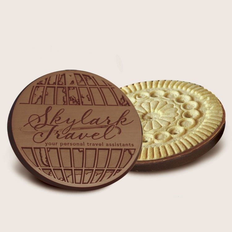 3.2" Large Sugar Cookie with Engraved Chocolate 2