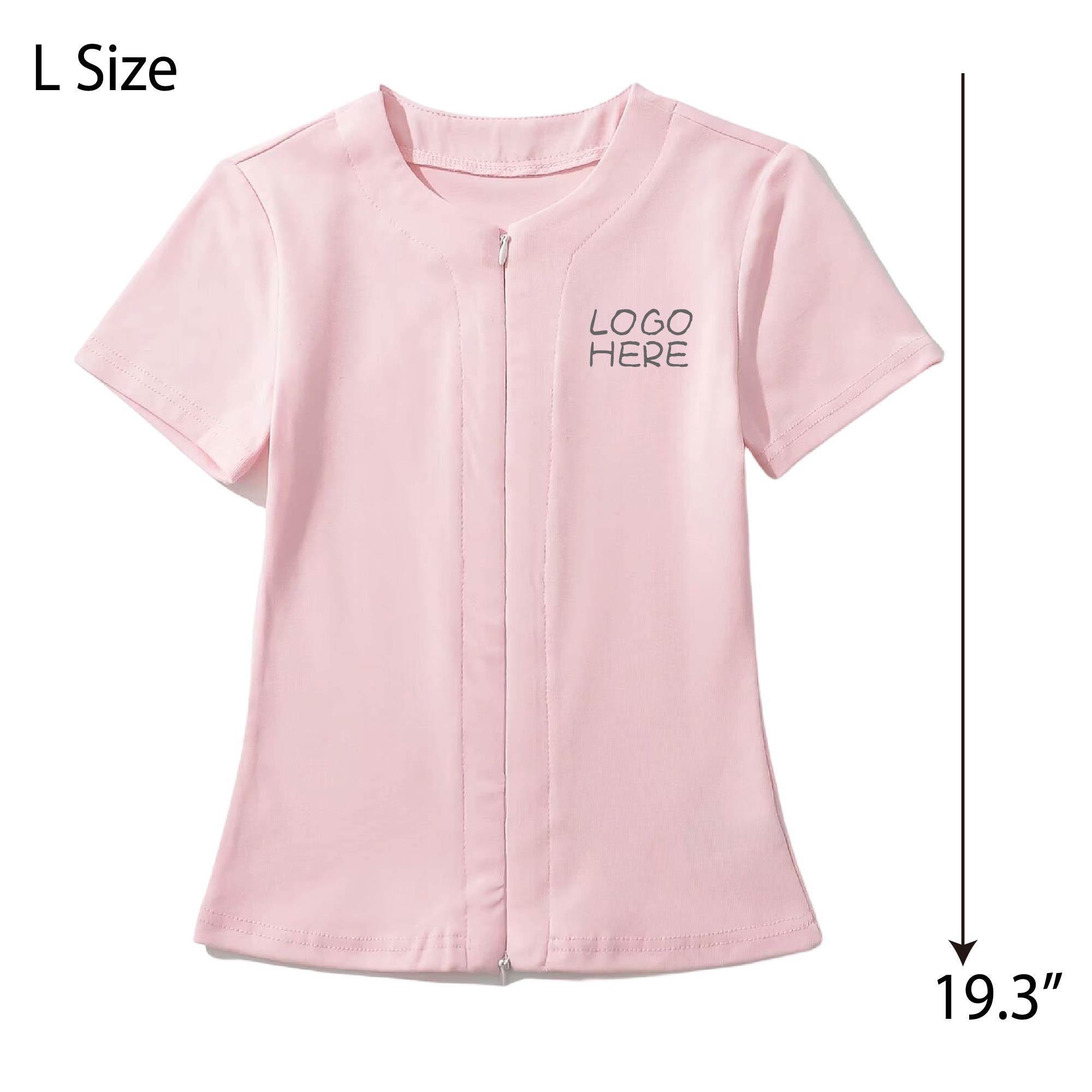 Plain Zip-Up Slim Fit Crop Tee 2