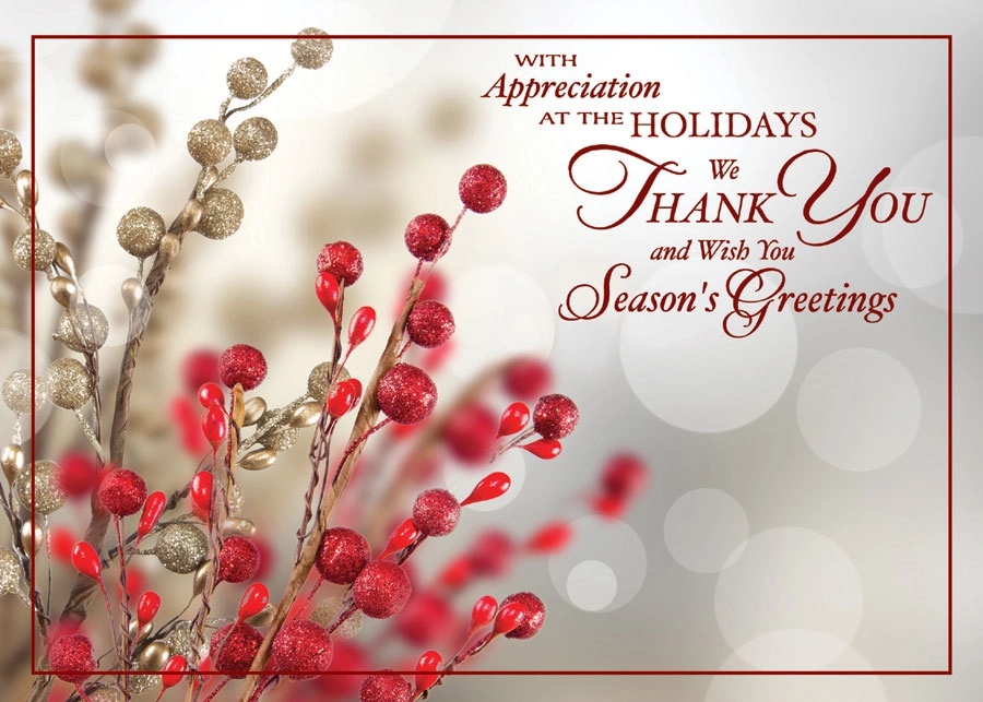 Tidings of Appreciation Holiday Greeting Card 1