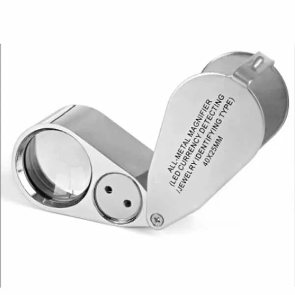 Metal 40X Jewelry Magnifier Folding With LED Light 4