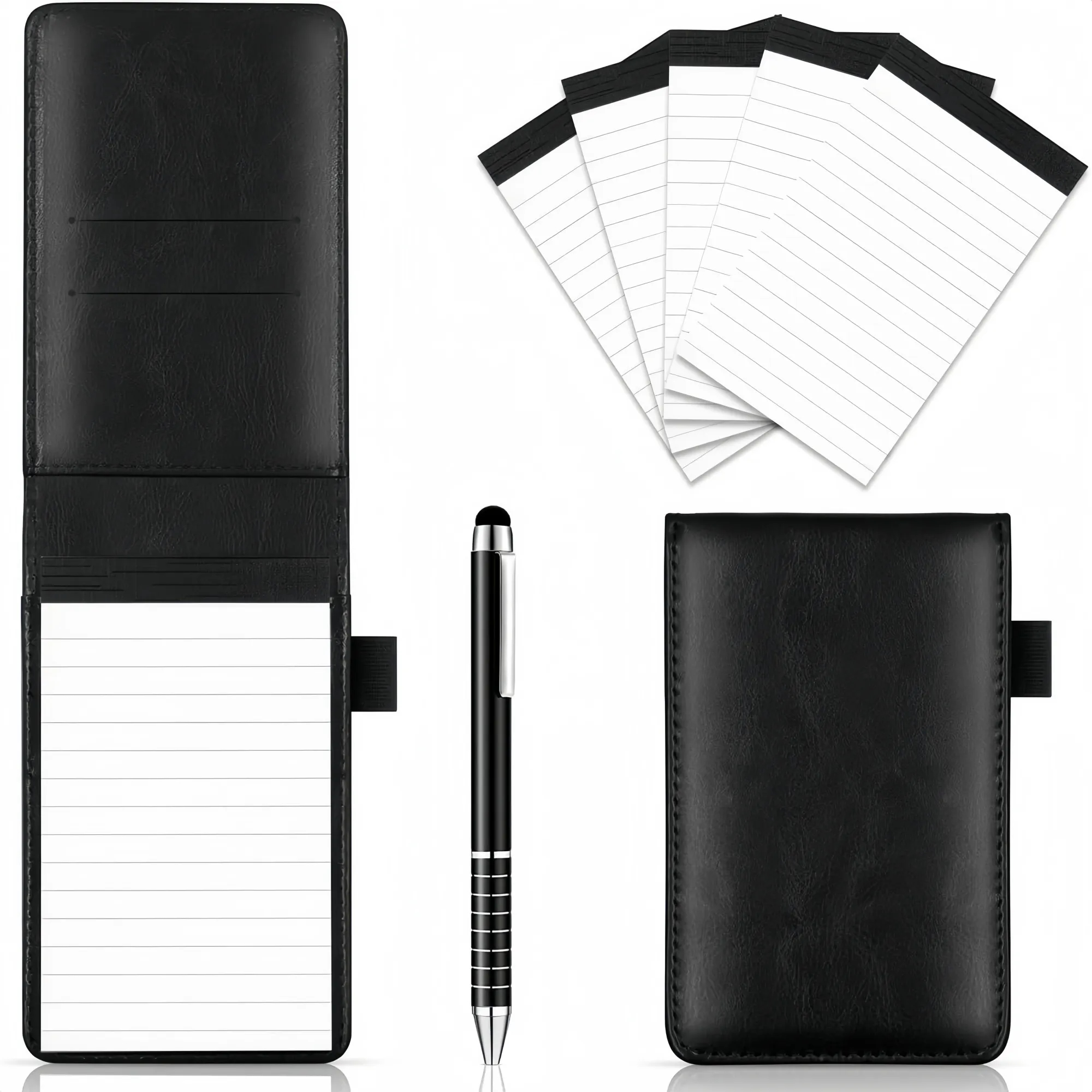 Mini Pocket Notepad Holder Set with Pen 14
