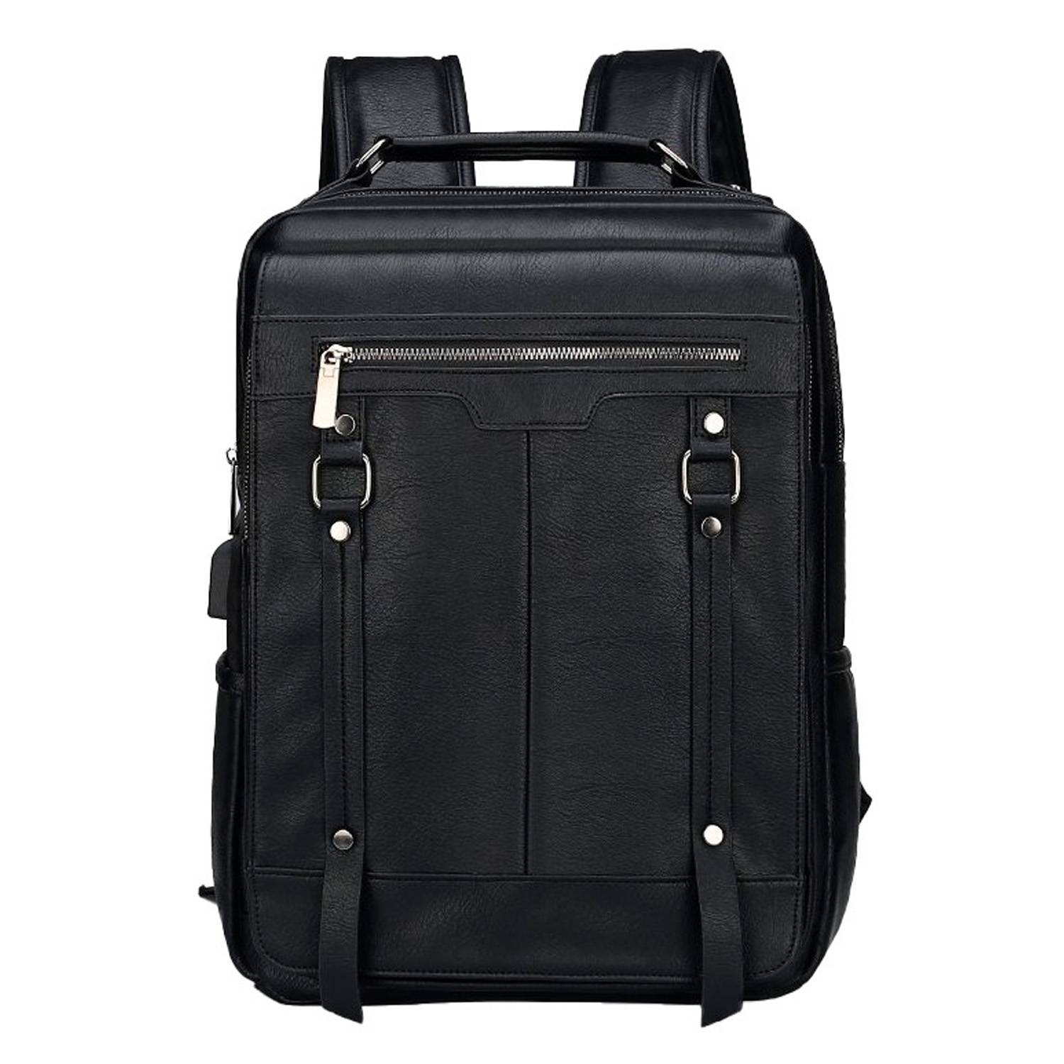 Pu Leather Large Capacity Travel Computer Backpack 2