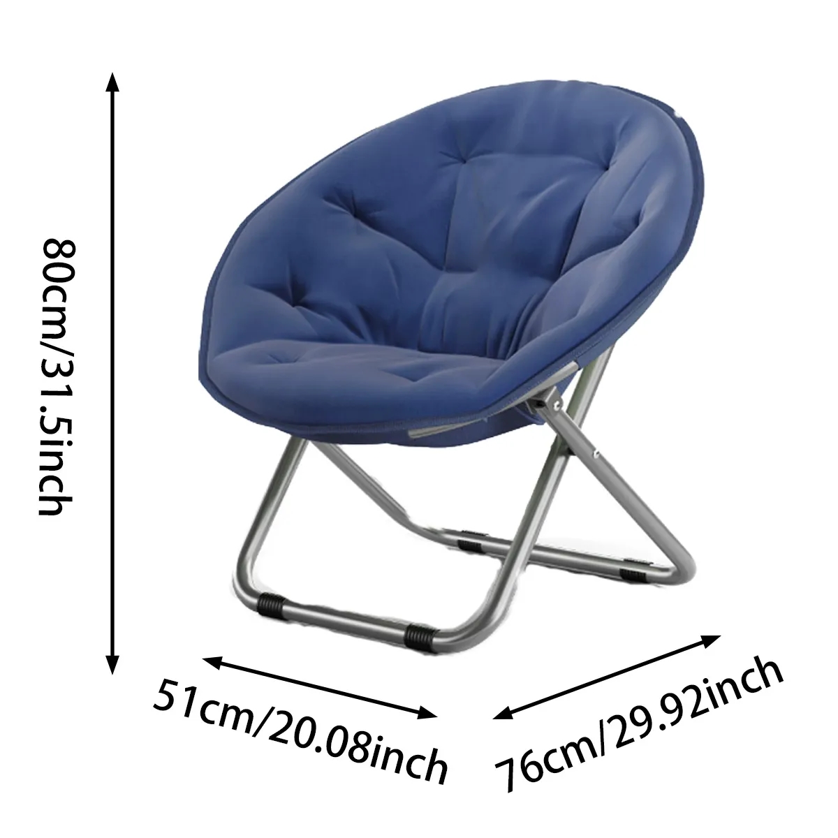 Comfortable Folding Padded Moon Chair For Lounging 3