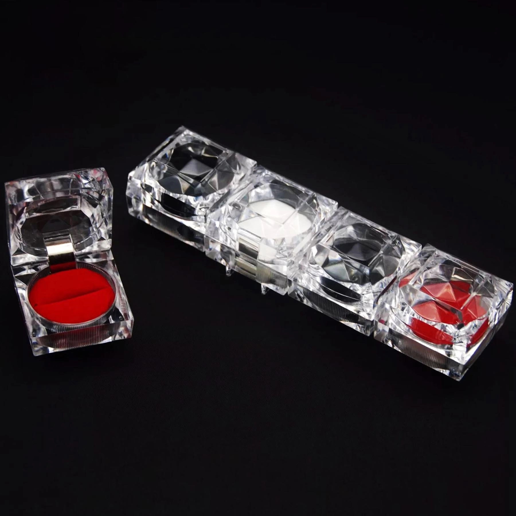 Transparent Ring Boxes Jewelry Storage 4