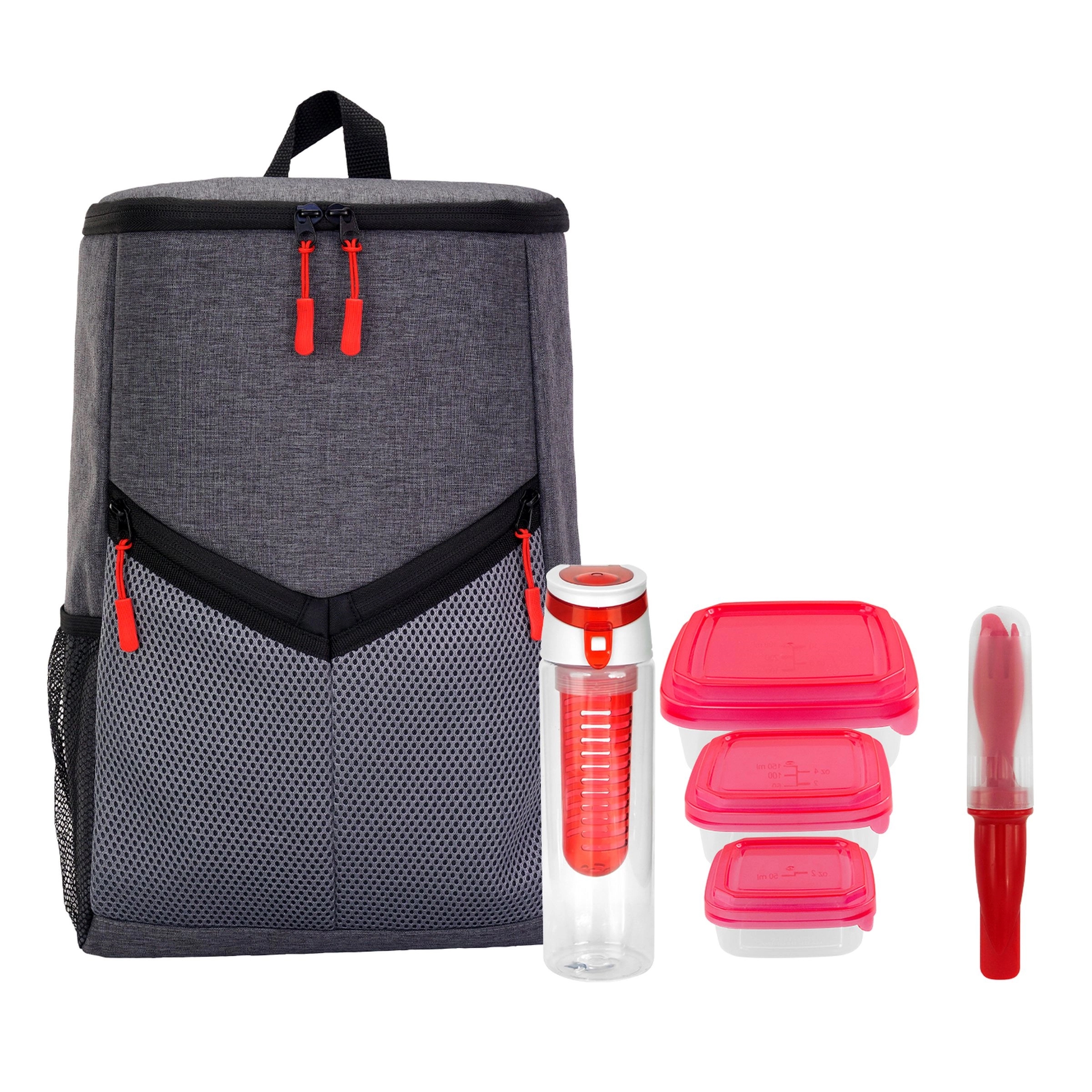 Victory Lunch & Drink Cooler Backpack Set 4