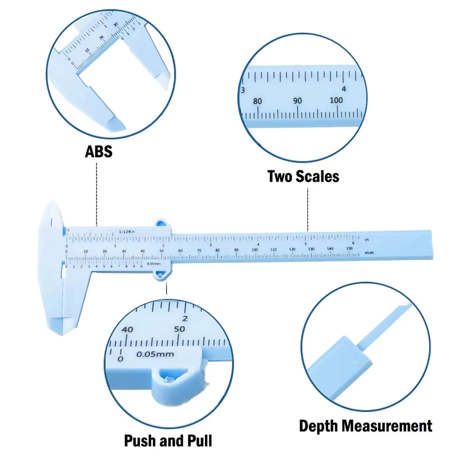 Plastic Vernier Caliper Gauge Measuring Tool 2