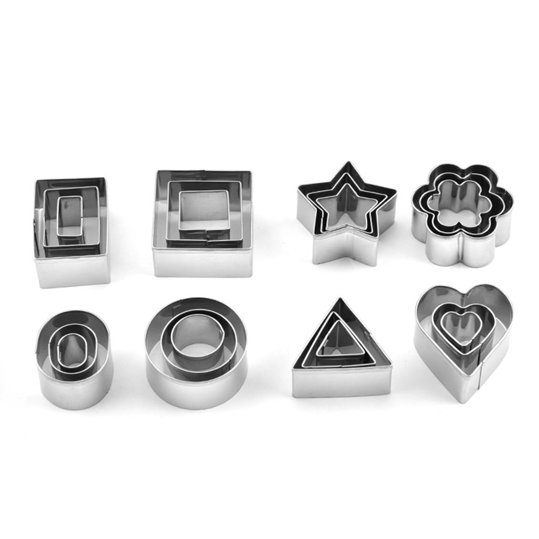 Stainless Steel Biscuit Molds 24 Piece Set 4