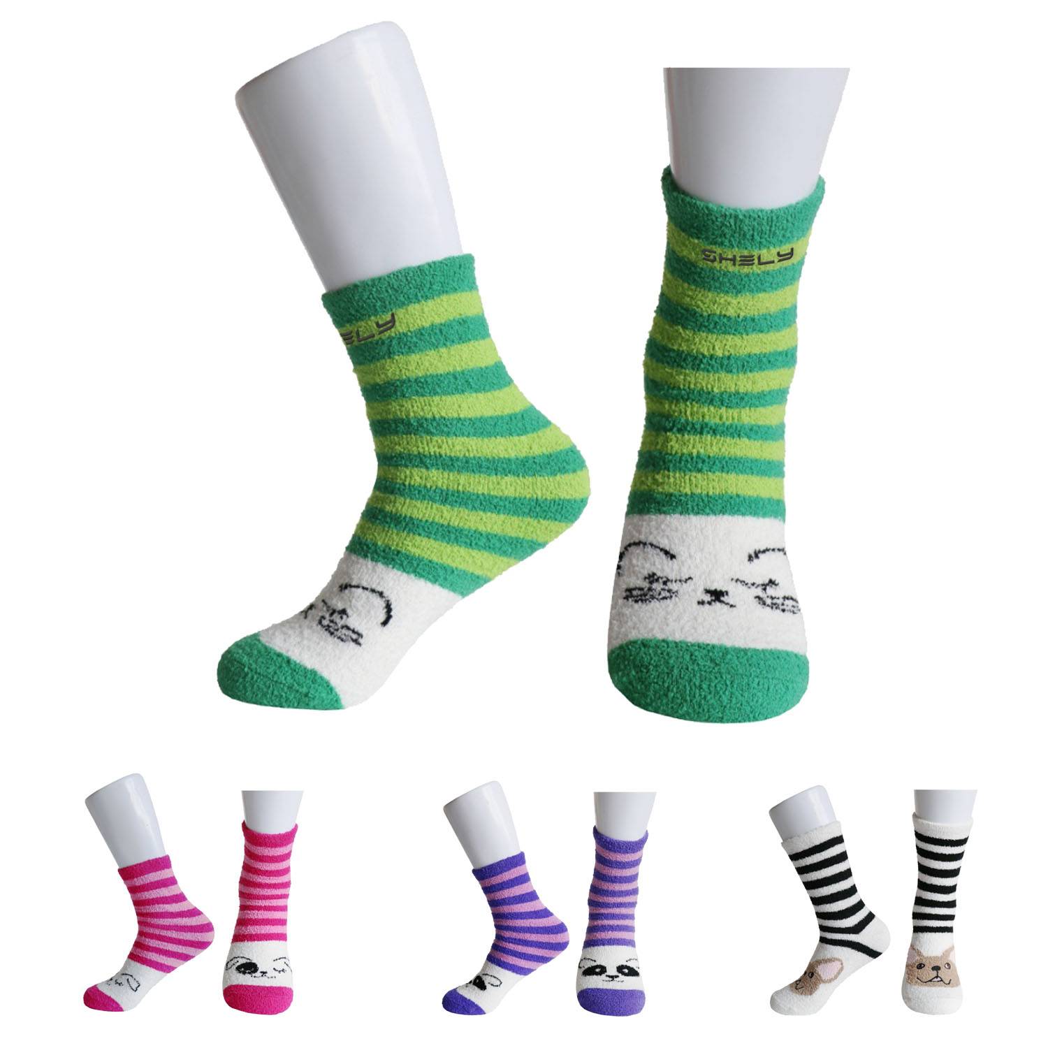 Cartoon Animal Anti-slip Fuzzy Socks 15