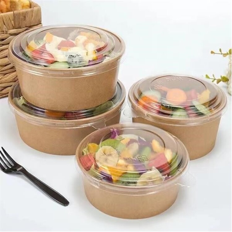 26OZ Kraft soup cup with lid 1