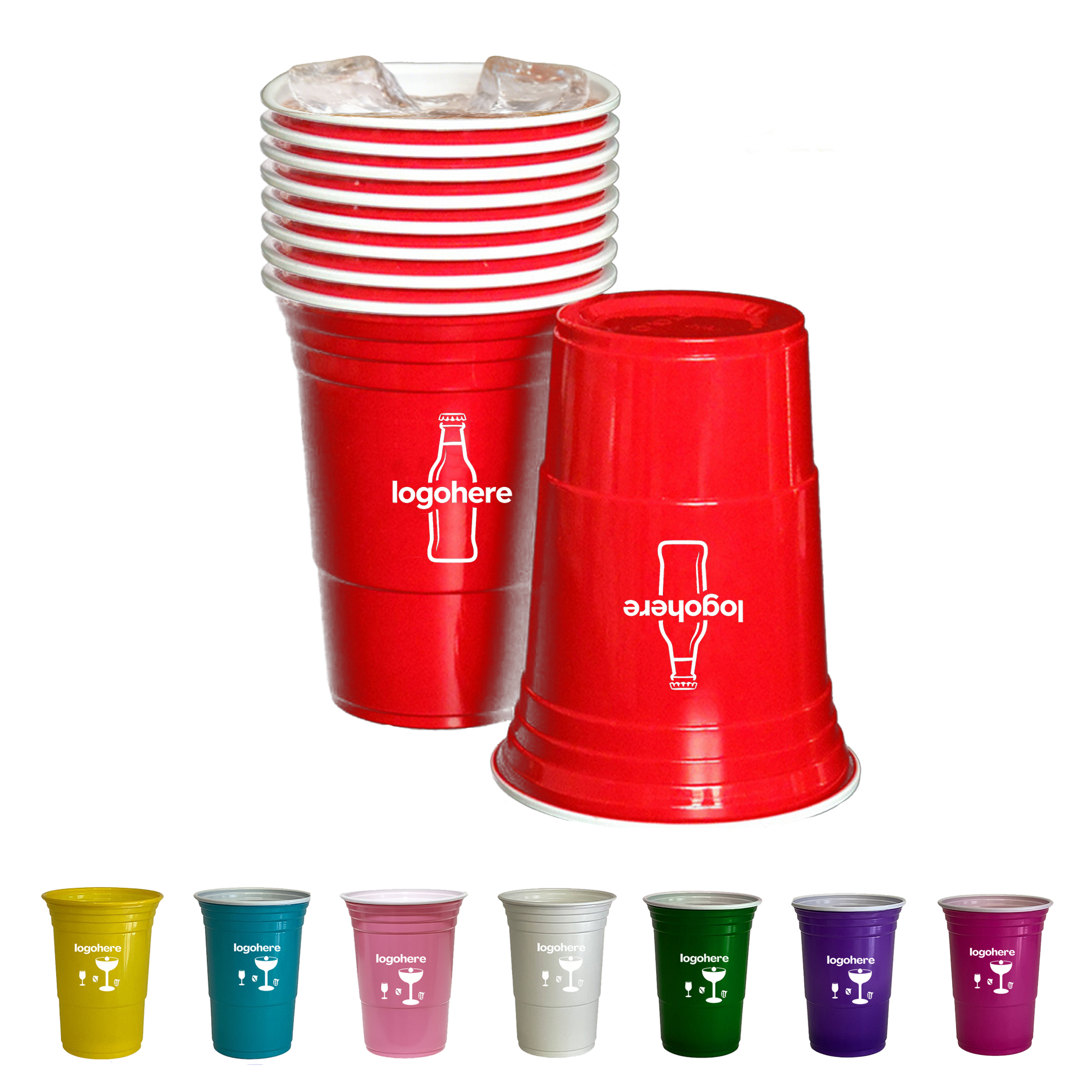 Personalized 9oz Reusable Plastic Cups for Weddings & Events 2