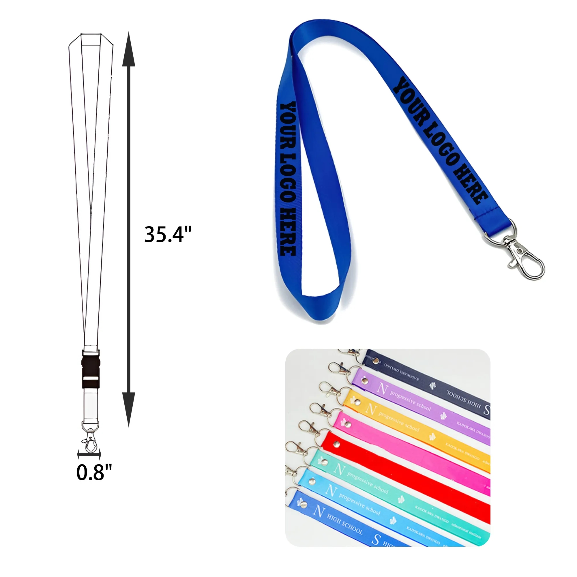 MOQ 100 PCS Custom Pantone Color Lanyard