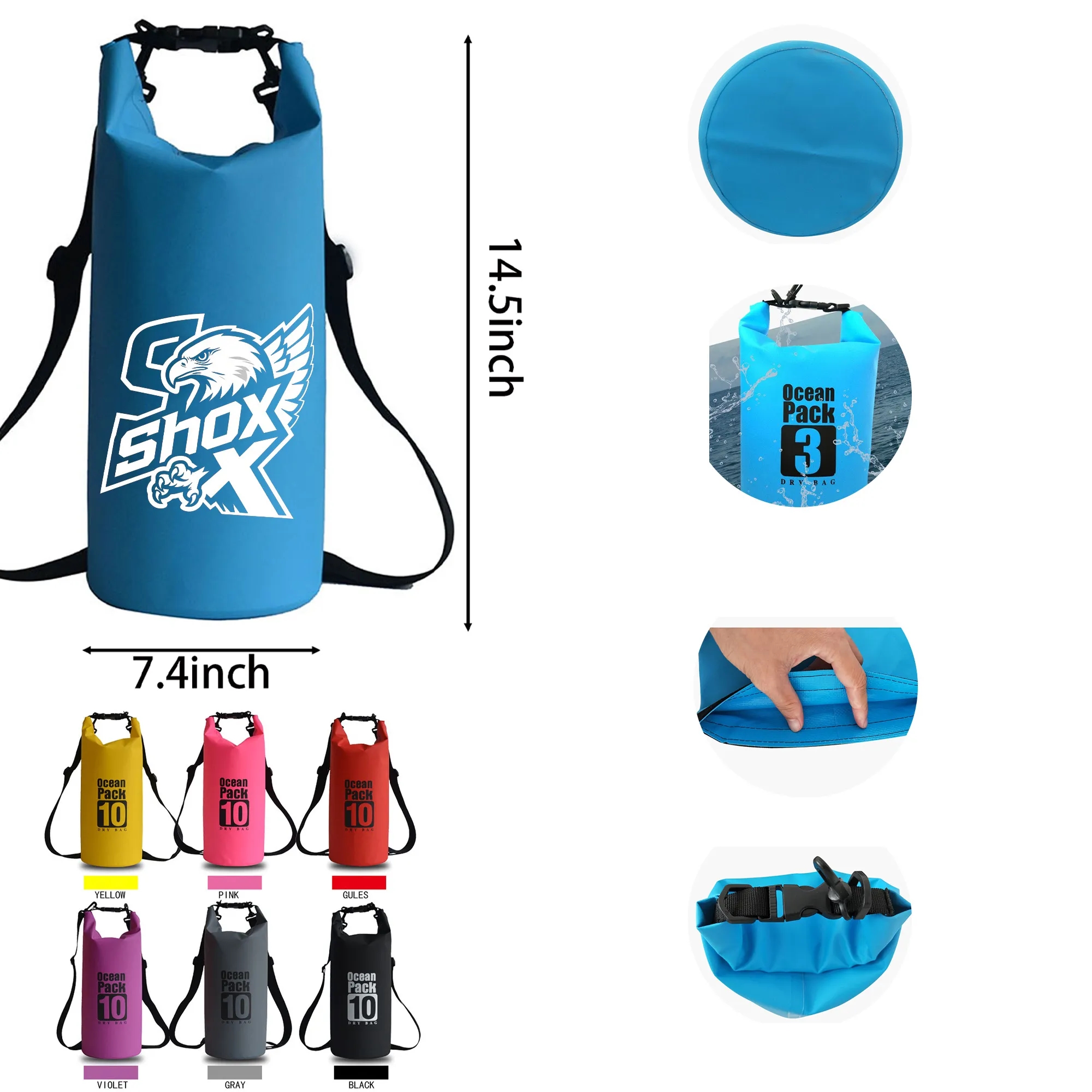 MOQ 20 PVC Coated Mesh Dry Bag 4