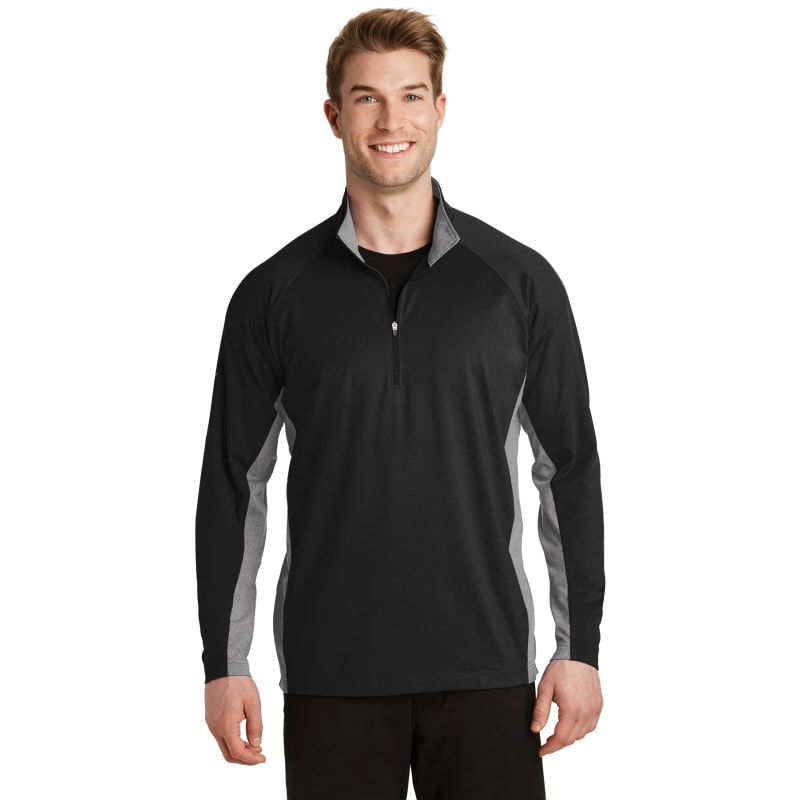 Sport-Tek Sport-Wick Stretch Contrast 1/4-Zip Pullover. 14