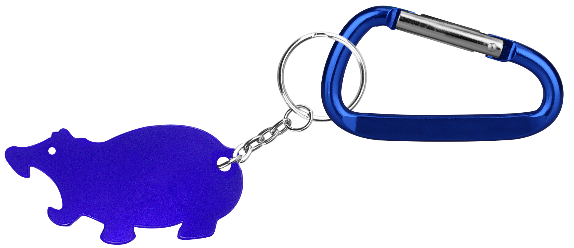 Jumbo size hippo shape bottle opener with key chain & Carabiner 3