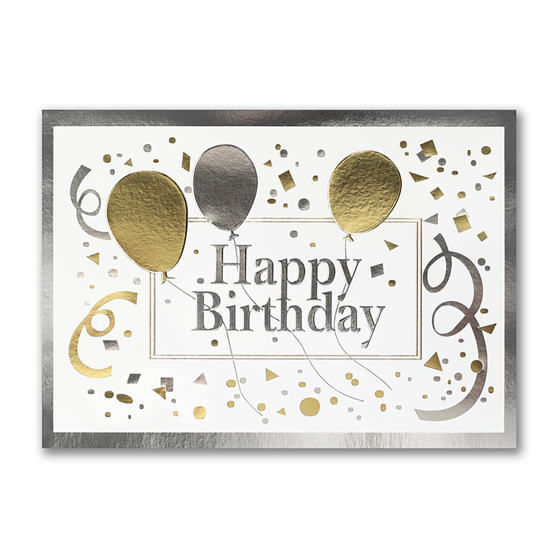 Metallic Balloons Birthday Card 3