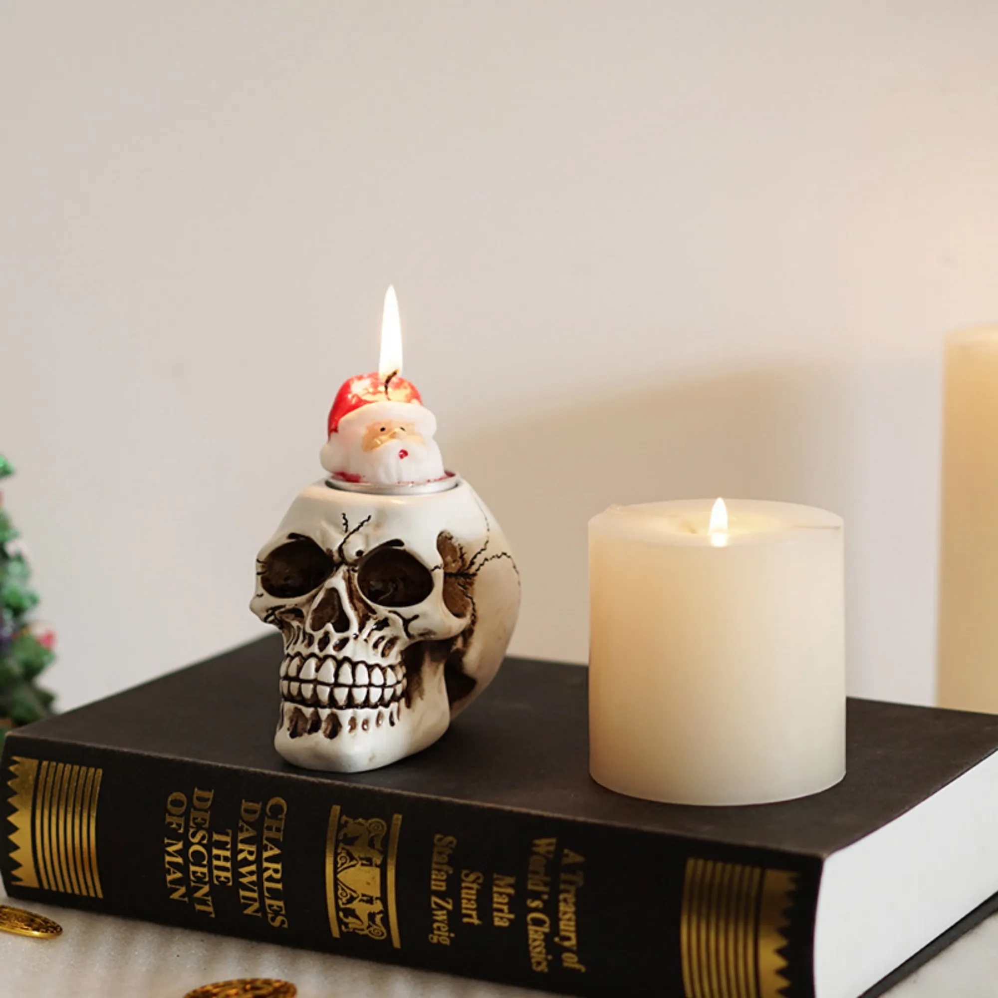 Halloween Skull Candle Holder 2