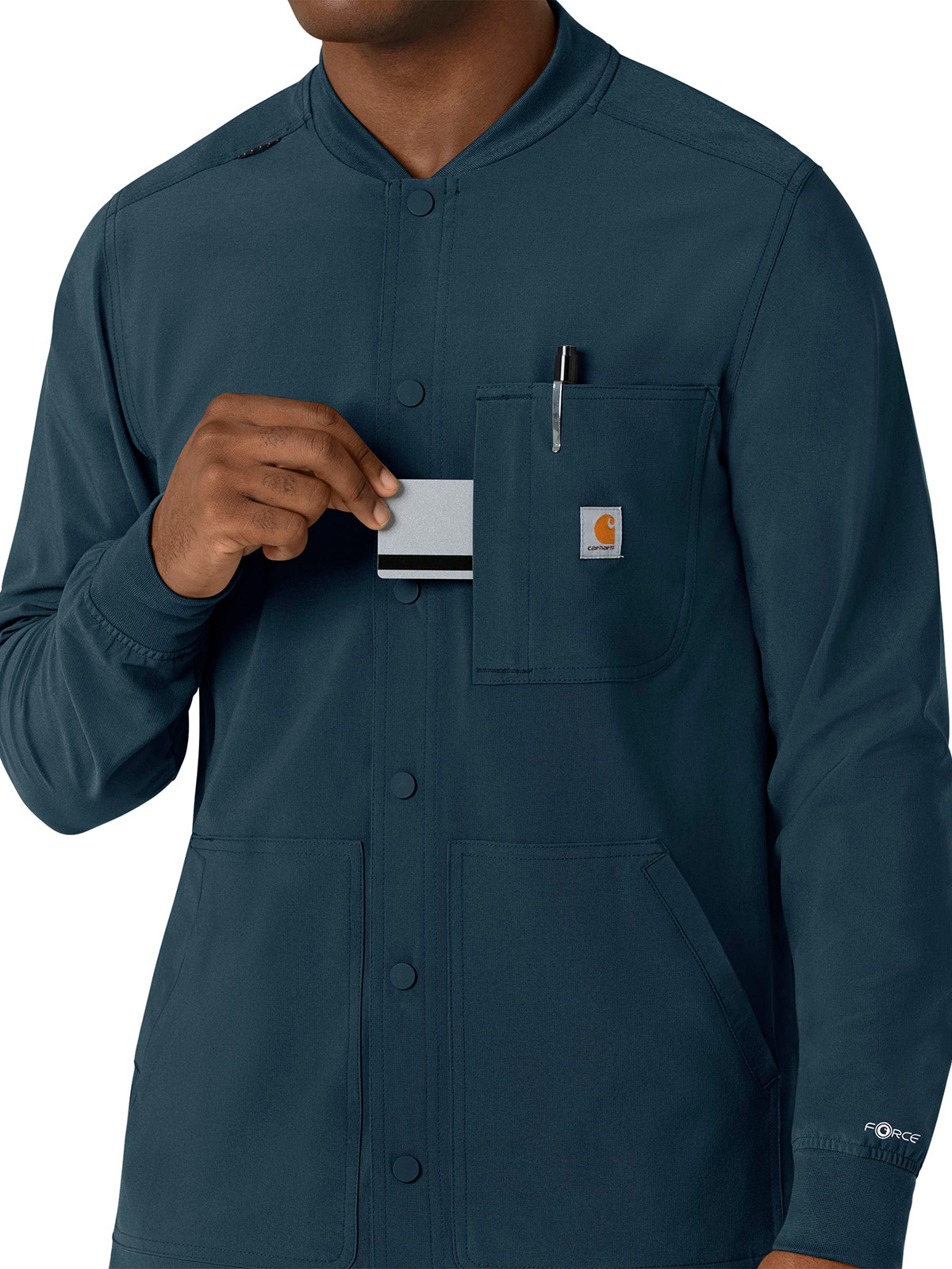 Carhartt Scrubs - Force Cross-Flex - Men's Five-Pocket Modern Fit Shirt Jacket 22
