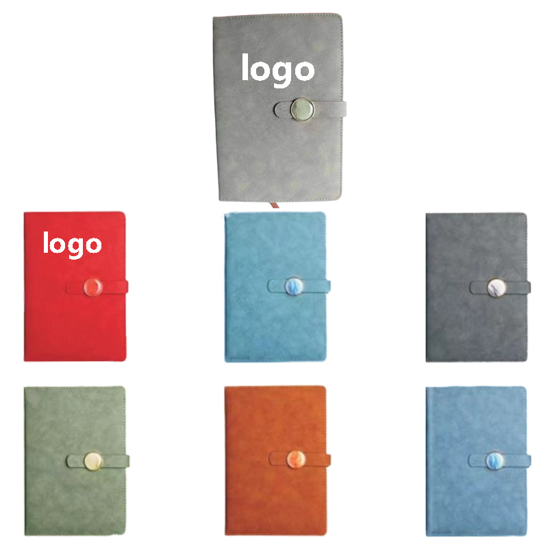 Leather Notebook W/ Gold Button 2
