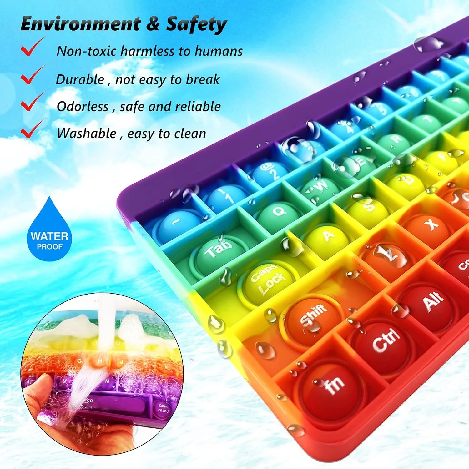 Silicone Keyboard Pop Fidget Toys 4