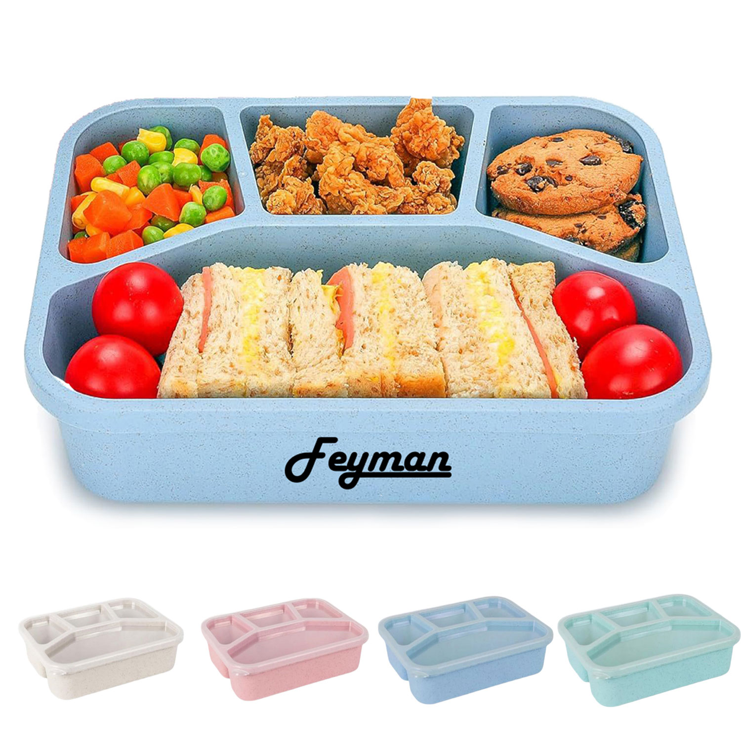Wheat Straw Bento Box Can Be Microwave Heated