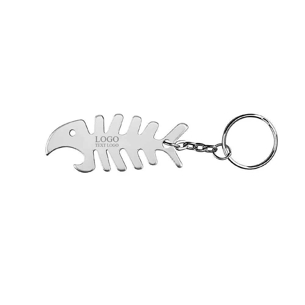 Fish Bone Shaped Bottle Opener Keychain 11