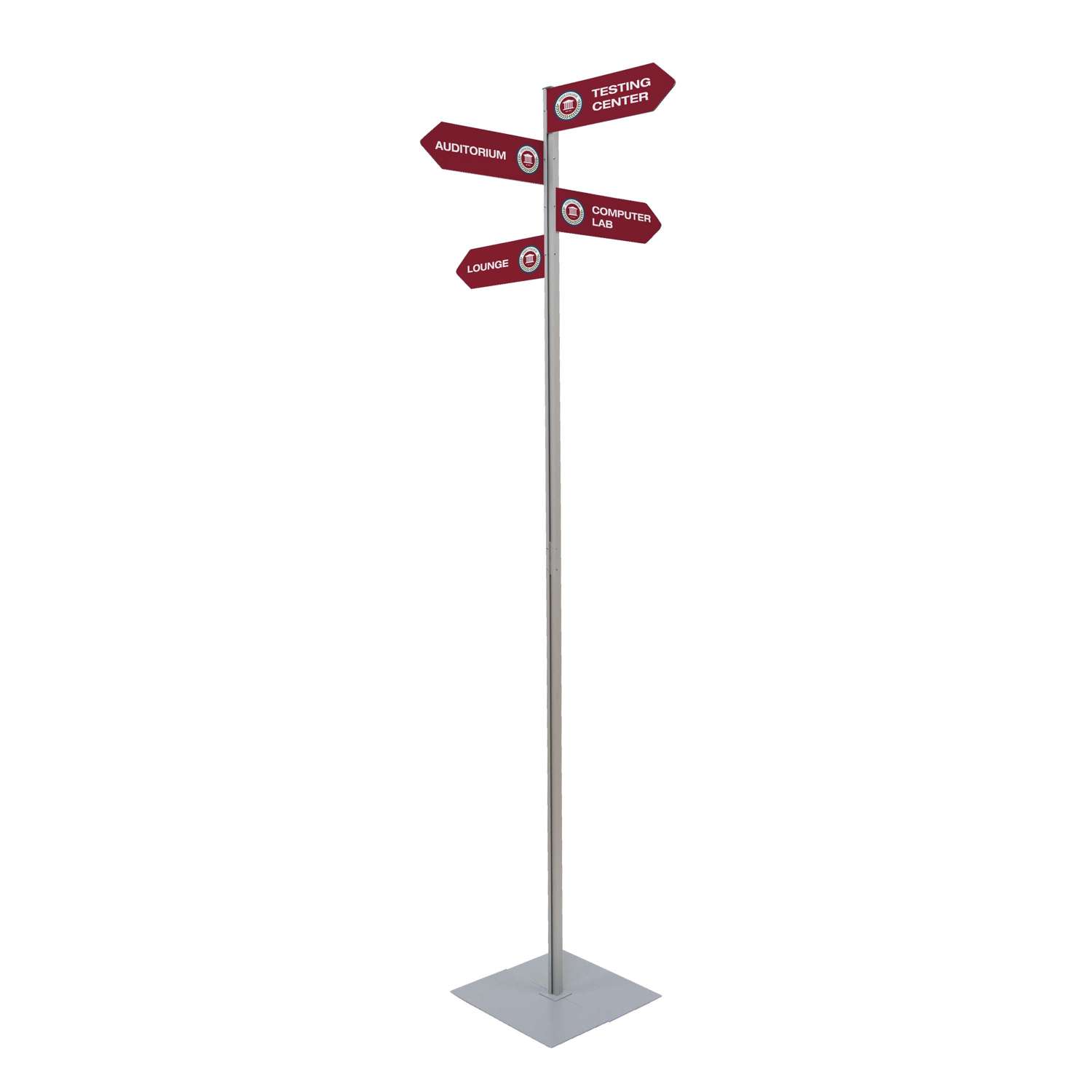 Wayfinding Arrow Sign Post Kit (with Four Double-Sided Imprinted Signs) 2