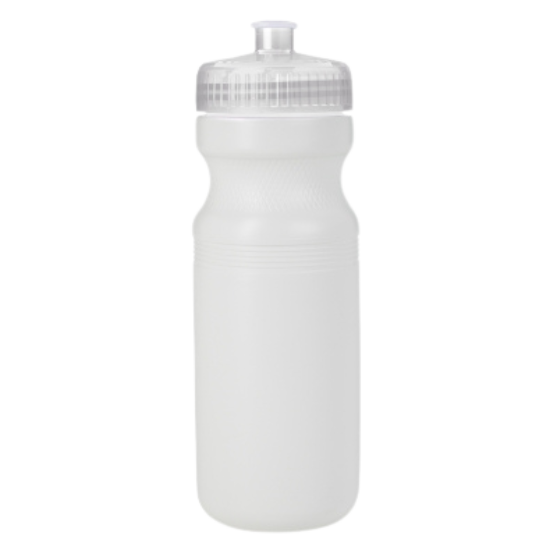 White 24 oz. HDPE Bike Style Sports Bottle with Push Pull Lid 4