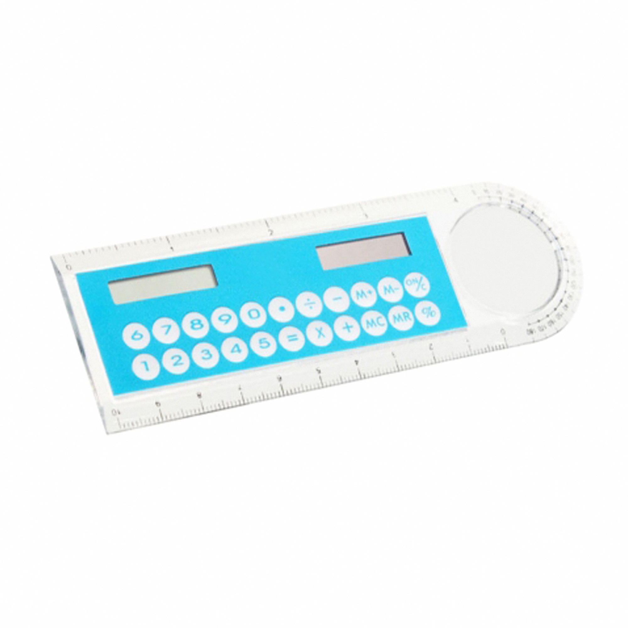 4" Plastic Ruler with Solar Calculator 2