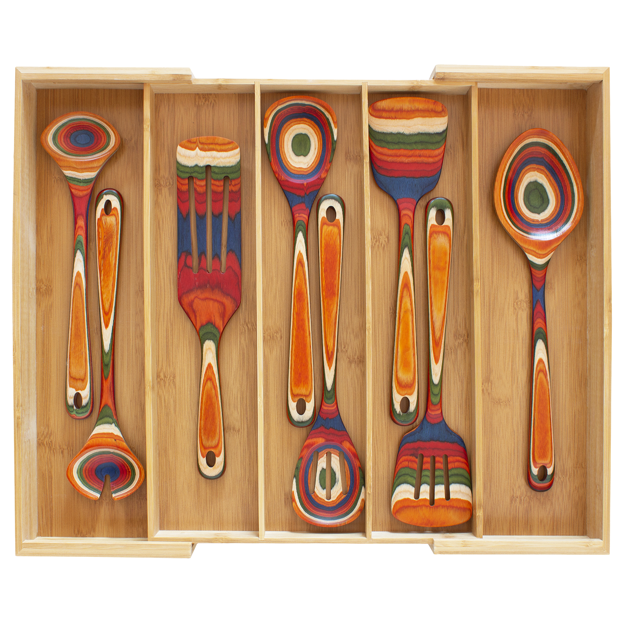 Expandable 5-Compartment Cutlery Tray/Drawer Organizer 6