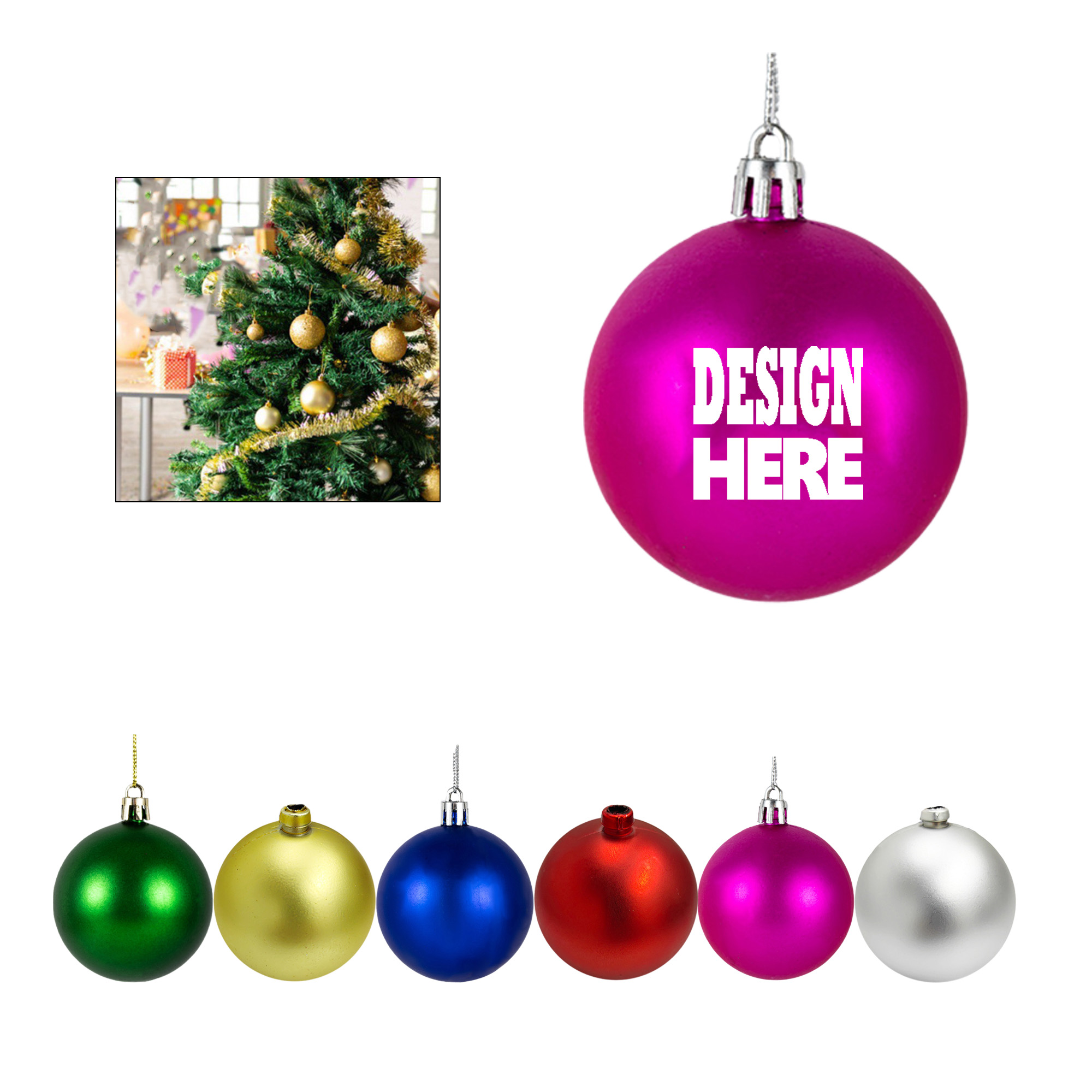 Holiday Plastic Christmas Ball Decor 2