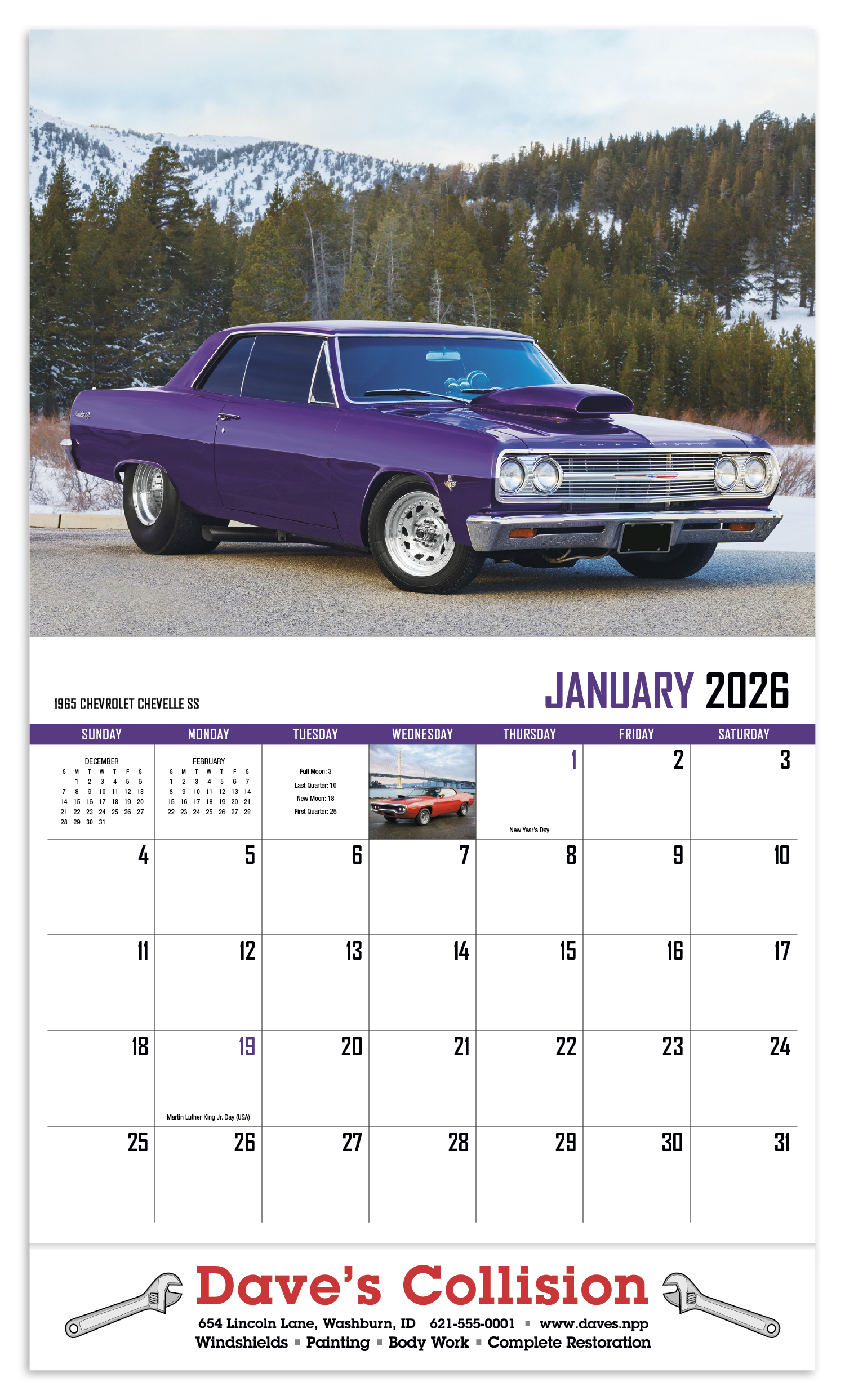 HotLine® Products Street Thunder Appointment Calendar - Stapled 5