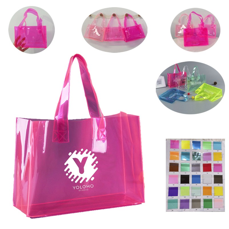 PVC Clear See-though Transparent Mini Tote Gift Packaging Bag 2