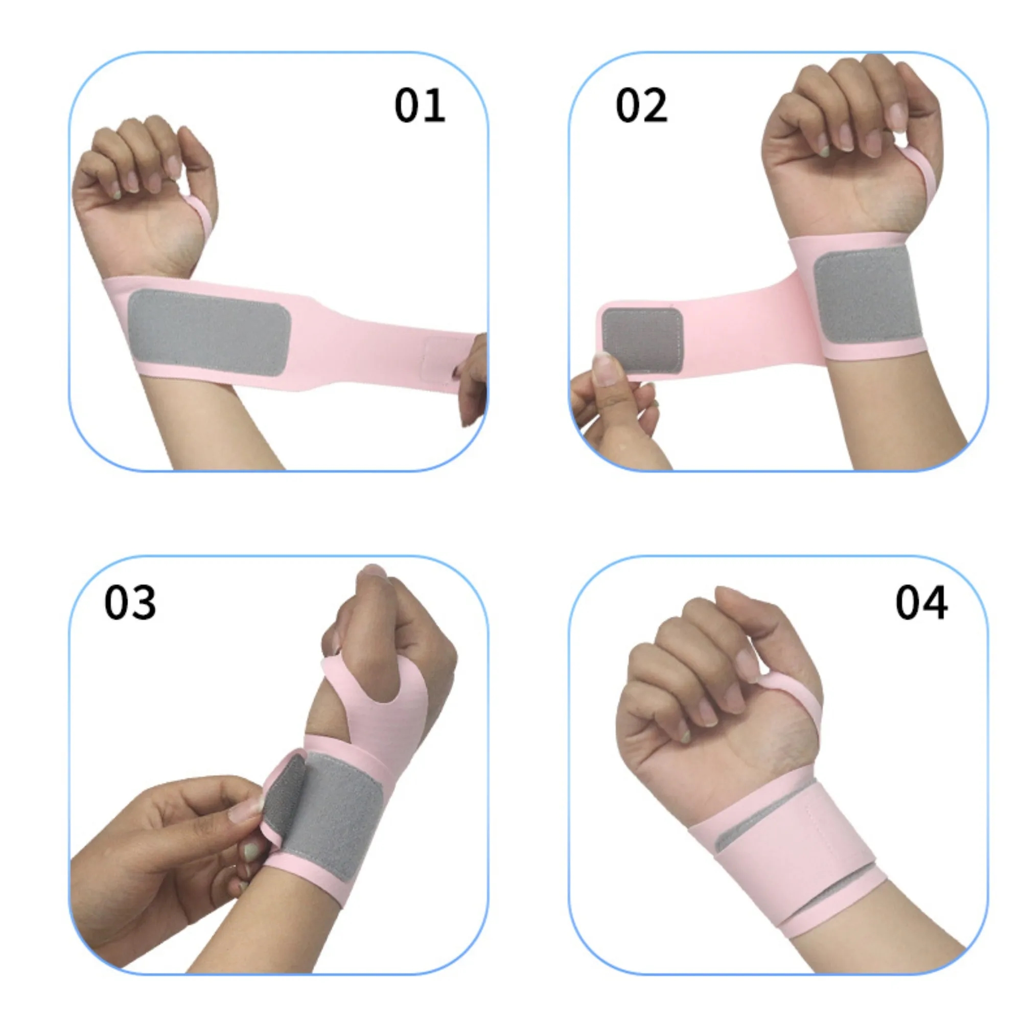 Sports Wrist Guards Wrapped Strap Protective Gear Wristband 4