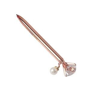 Diamond Top Pearl Pendant Metal Pen 8