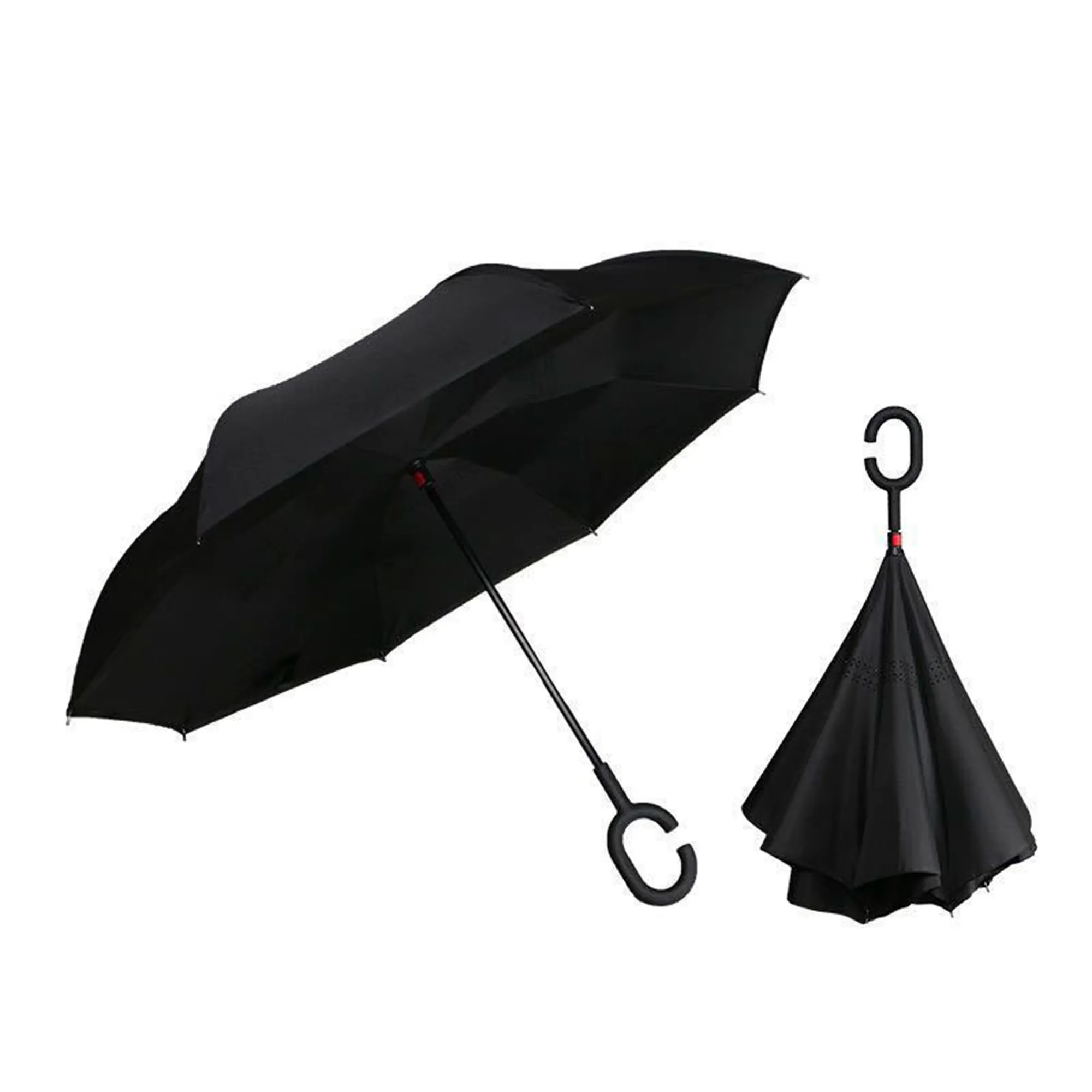 Windproof Double Layer Upside Down Car Rain Umbrella 4
