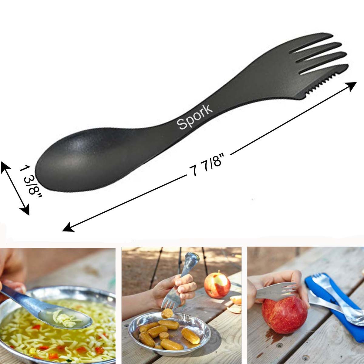 3 In 1 Stainless Steel Camping Spork 1