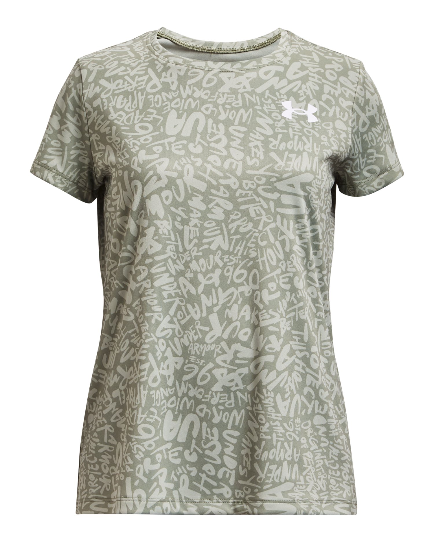 Girls' UA Tech Printed Short Sleeve  5