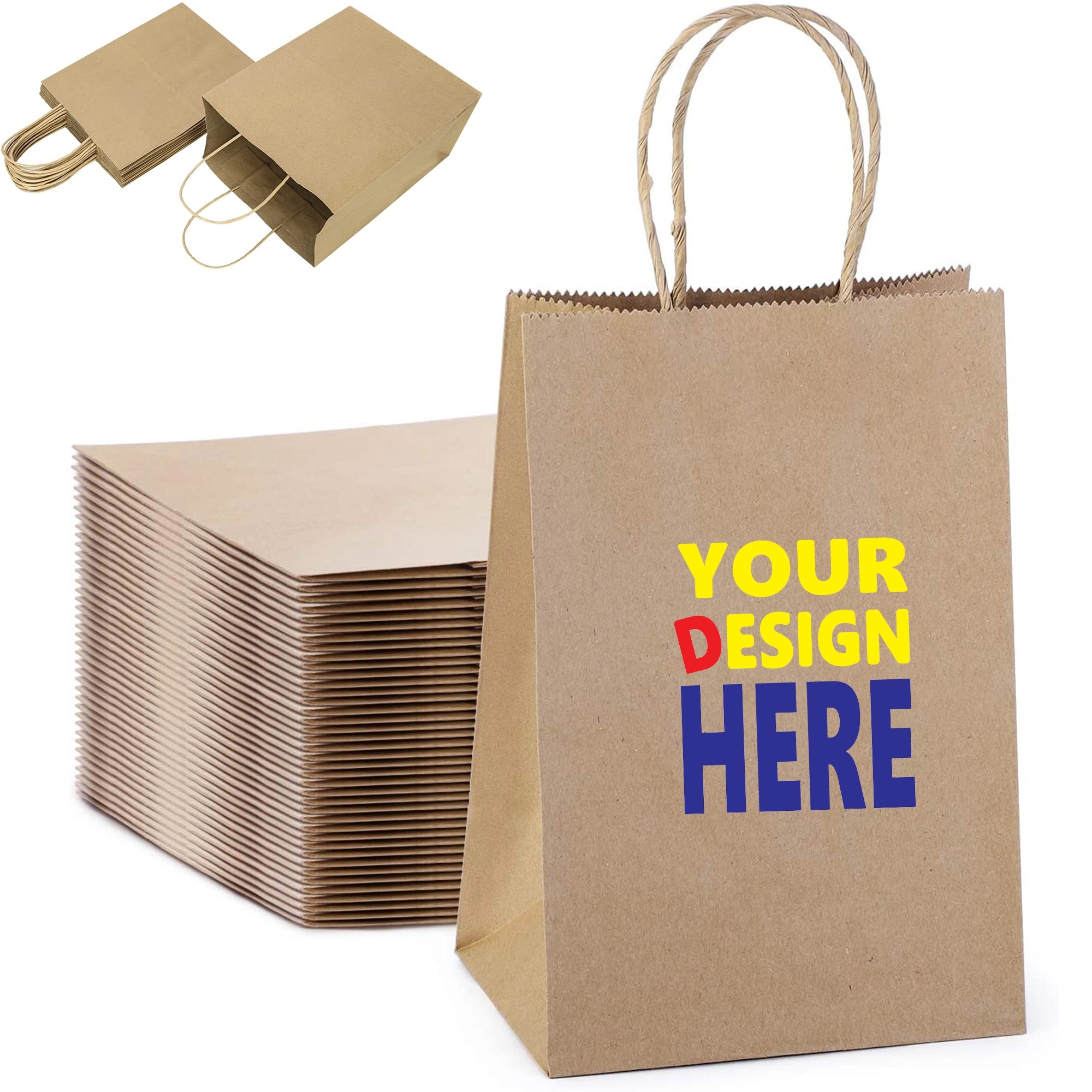 Karft Brown Paper Bags with Handles 2