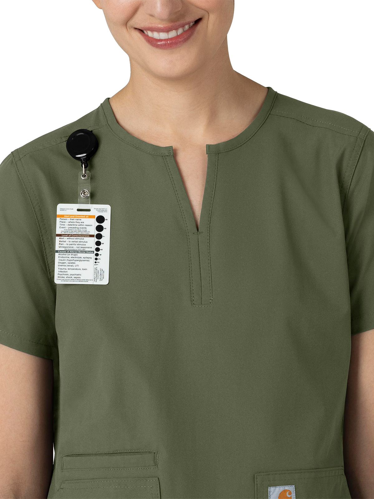 Carhartt Scrubs - Force Essentials - Women's Three-Pocket Notch Neck Top 9
