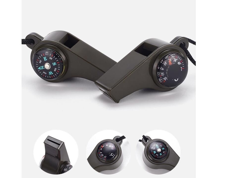 Emergency Compass Thermometer Survival Referee Whistle 2