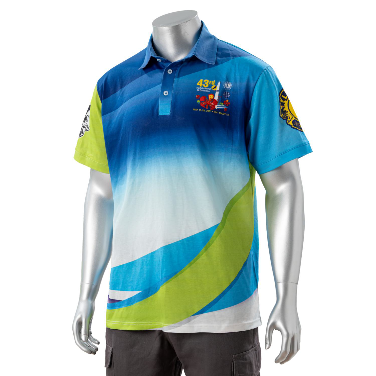 100% Cotton Full Color Pigmented Digital Print Men's Polo - 5.3 oz 4