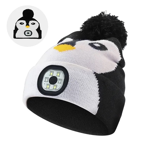Kids Warmer Knit Beanie Hat With Light 6