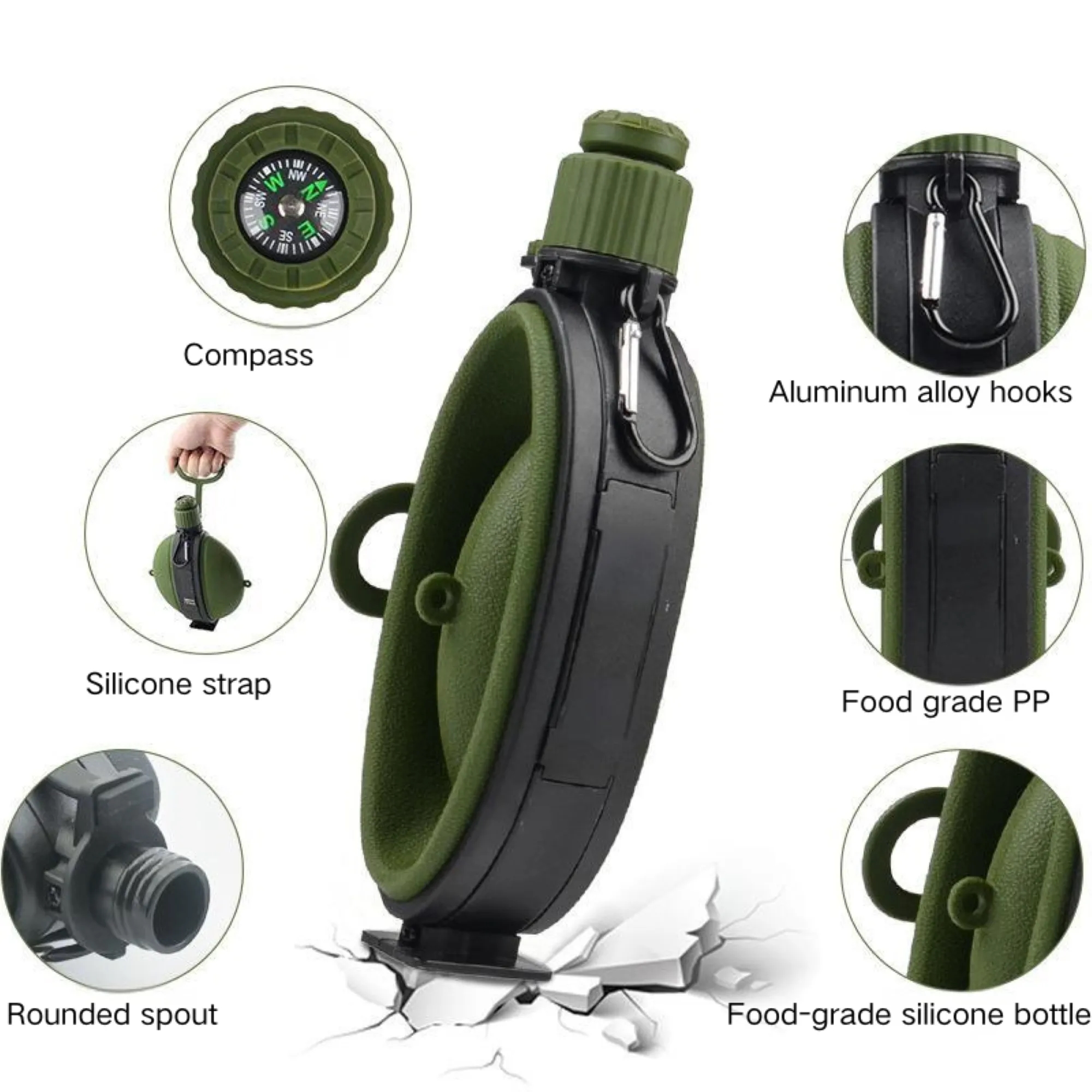 Outdoor Portable Foldable Kettle With Compass 3