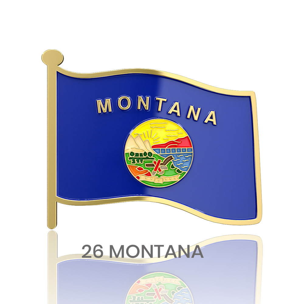 1" Stock Flag Pins 31