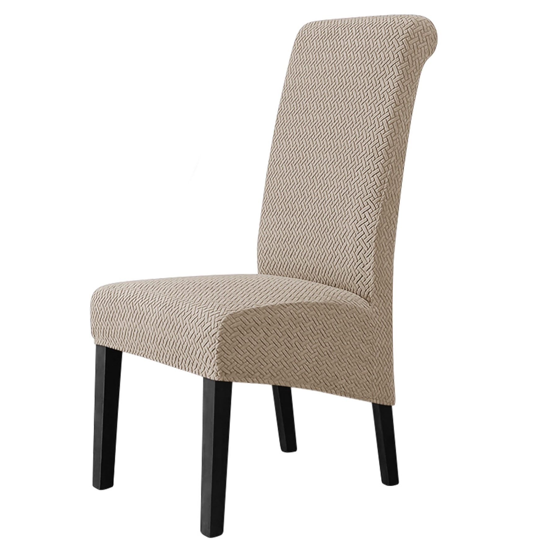 Striped Lattice Elastic Chair Cover 5